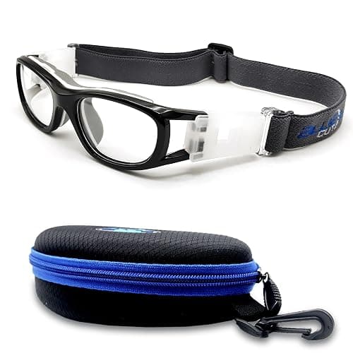 BLUE CUT Safety Basketball Goggles For Kids for Outdoor Sports Soccer Football Anti Fog Replaceable to Prescription Lenses