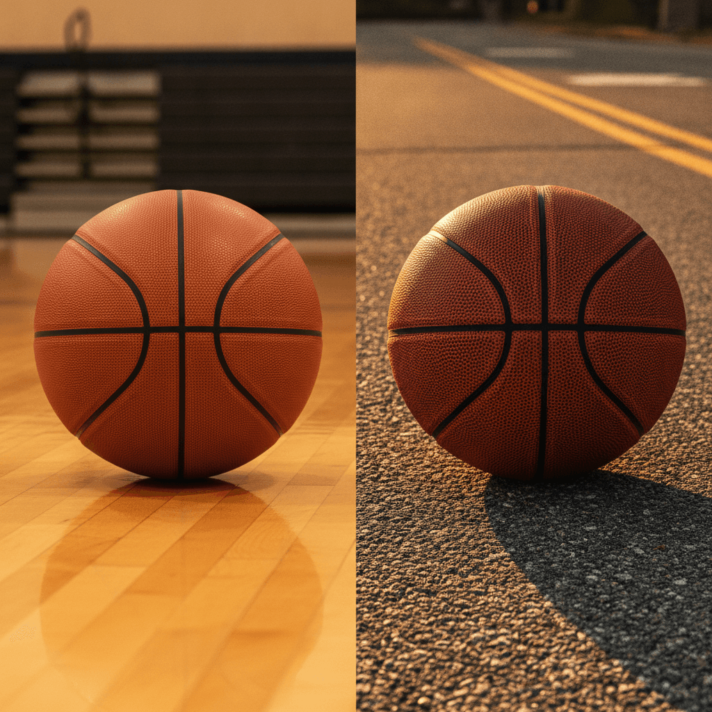 Indoor vs Outdoor Basketball: What's Actually Different (and Which to Buy)